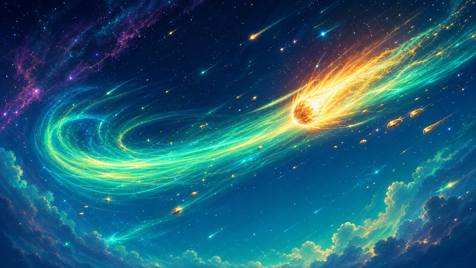 Comet Tailwind event art for Flip Drift Rush